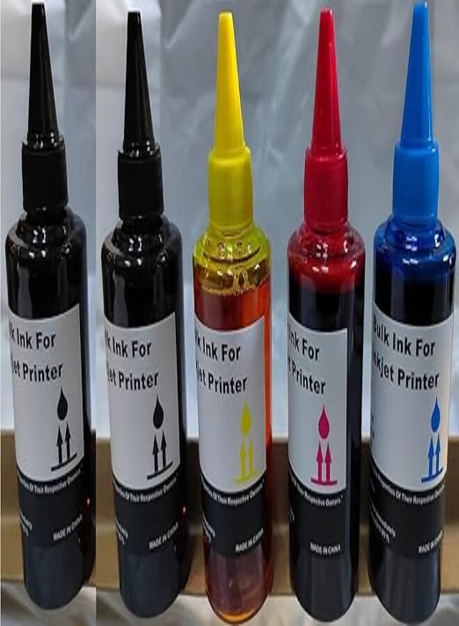 KIT Refill cartridges 5 bottles 100 ml universal ink for Brother, Canon, Epson, HP, LEXMARK, XEROX, DELL
